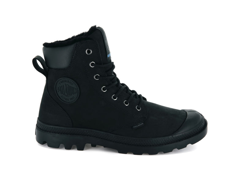 Palladium Pampa Sport Cuff Wps Men's High Tops Black/Black | 062943-LNY