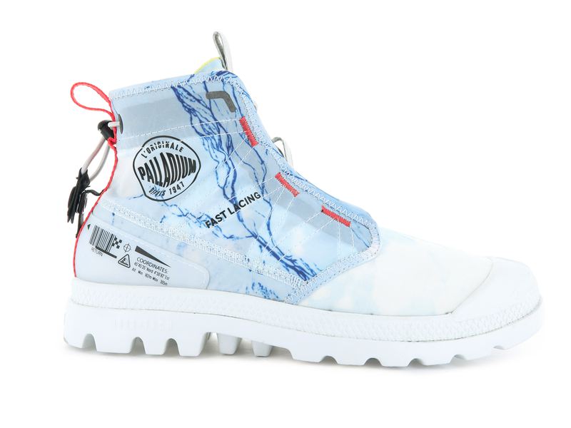 Palladium Pampa Travel Lite E Men's High Tops Glacier Print | 948510-JHF