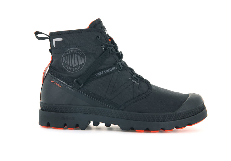 Palladium Pampa Travel Lite+ Waterproof Men's High Tops Black/Black | 045321-TGU