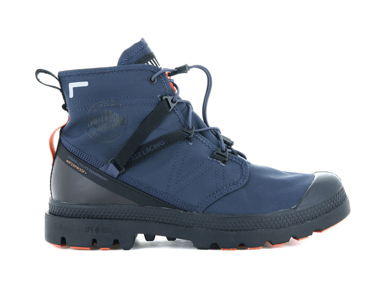 Palladium Pampa Travel Lite+ Waterproof Men's Boots Mood Indigo | 851603-KVM