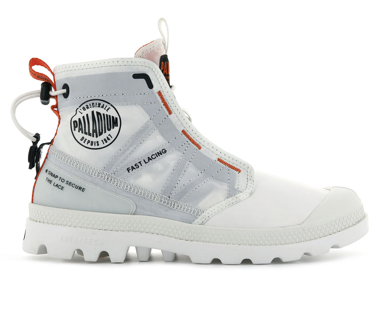 Palladium Pampa Travel Lite Women's Boots Star White | 093482-JIL