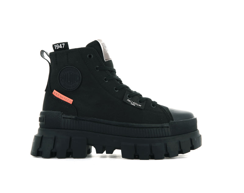 Palladium Revolt Hi Tx Women's Boots Black/Black | 859460-HIU