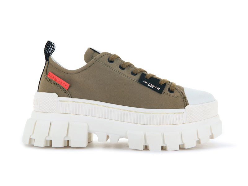 Palladium Revolt Lo Tx Women's Low Tops Olive | 063192-QVY