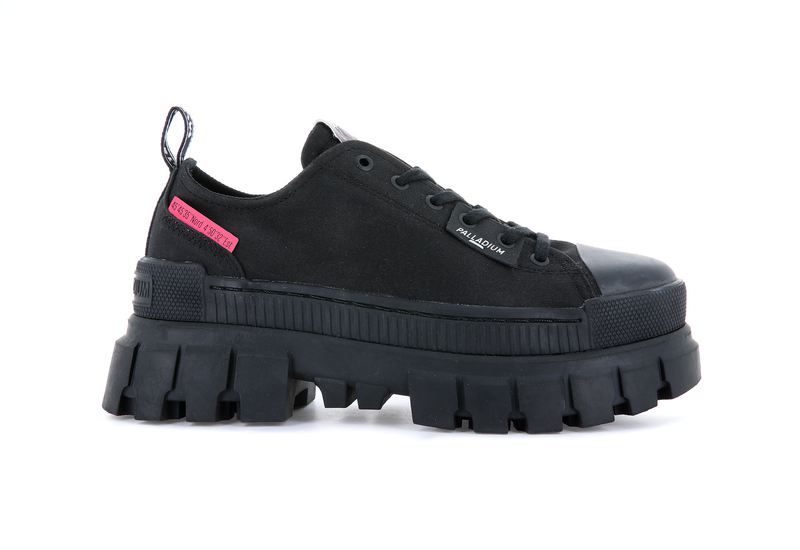 Palladium Revolt Lo Tx Women's Low Tops Black/Black | 726180-UYC